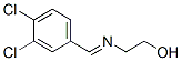 2-(3,4-ジクロロベンジリデンアミノ)エタノール 化学構造式