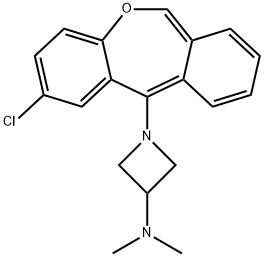 2-Chloro-11-(3-dimethylamino-1-azetidinyl)dibenz[b,e]oxepin Struktur