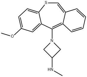 2-Methoxy-11-(3-methylamino-1-azetidinyl)dibenzo[b,e]thiepin Structure