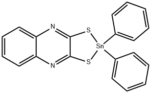(2,3-Quinoxalinyldithio)diphenyltin Struktur