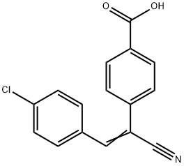 4'-クロロ-α-シアノ-4-スチルベンカルボン酸 化学構造式