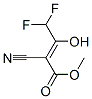 2-Butenoic  acid,  2-cyano-4,4-difluoro-3-hydroxy-,  methyl  ester Structure