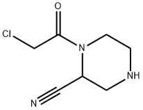 2-Piperazinecarbonitrile, 1-(chloroacetyl)- (9CI) Structure