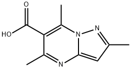 2,5,7-TRIMETHYLPYRAZOLO[1,5-A]PYRIMIDINE-6-CARBOXYLIC ACID 化学構造式