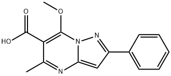 7-METHOXY-5-METHYL-2-PHENYLPYRAZOLO[1,5-A]PYRIMIDINE-6-CARBOXYLIC ACID Structure