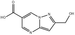 2-(HYDROXYMETHYL)PYRAZOLO[1,5-A]PYRIMIDINE-6-CARBOXYLIC ACID 化学構造式