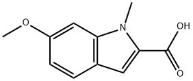 6-メトキシ-1-メチル-1H-インドール-2-カルボン酸 化学構造式