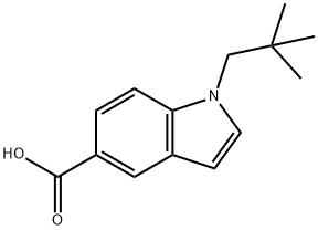 1-NEOPENTYL-1H-INDOLE-5-CARBOXYLIC ACID 化学構造式