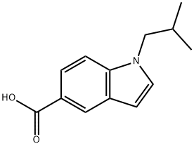1-ISOBUTYL-1H-INDOLE-5-CARBOXYLIC ACID 化学構造式