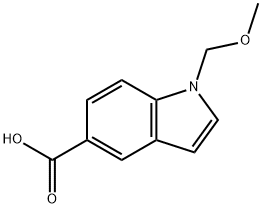 1-(METHOXYMETHYL)-1H-INDOLE-5-CARBOXYLIC ACID 结构式