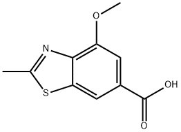 4-甲氧基-2-甲基-6-苯并噻唑甲酸,739365-26-5,结构式