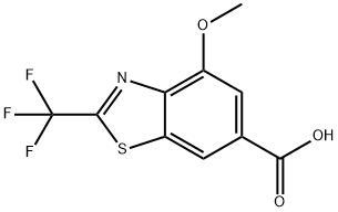 2-(TRIFLUOROMETHYL)-4-METHOXYBENZO[D]THIAZOLE-6-CARBOXYLIC ACID 结构式