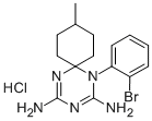1,3,5-Triazaspiro(5.5)undeca-2,4-diene, 1-(2-bromophenyl)-2,4-diamino- 9-methyl-, hydrochloride Struktur