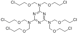 Hexanethylol-melamin-hexa-chloraethanol-aethyl [German] Struktur