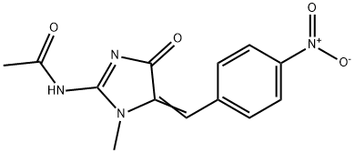 1-Methyl-2-(acetylimino)-5-(p-nitrobenzylidene)-4-imidazolidinone|