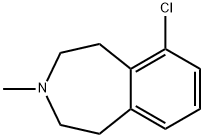 6-クロロ-2,3,4,5-テトラヒドロ-3-メチル-1H-3-ベンゾアゼピン 化学構造式