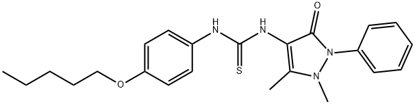 3-Antipyrinyl-1-[4-(pentyloxy)phenyl]thiourea 结构式