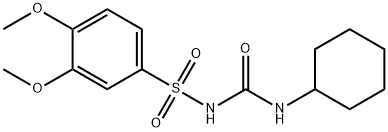 1-Cyclohexyl-3-(3,4-dimethoxyphenylsulfonyl)urea,73953-73-8,结构式