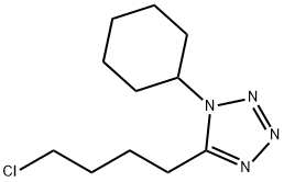 1-シクロヘキシル-5-(4-クロロブチル)-1H-テトラゾール 化学構造式