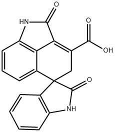1',2,2',4-Tetrahydro-2,2'-dioxospiro[benz[cd]indole-5(1H),3'-[3H]indole]-3-carboxylic acid 结构式