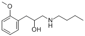 1-ブチルアミノ-3-(o-メトキシフェニル)-2-プロパノール 化学構造式
