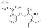 (3-Diethylamino-2-hydroxypropoxy)diphenyl ether hydrochloride hemihydr ate Structure