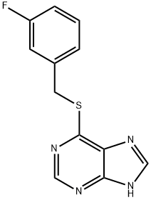 6-(m-Fluorobenzylthio)-1H-purine 结构式