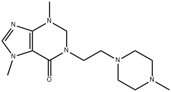 1,2,3,7-テトラヒドロ-3,7-ジメチル-1-[2-(4-メチル-1-ピペラジニル)エチル]-6H-プリン-6-オン 化学構造式