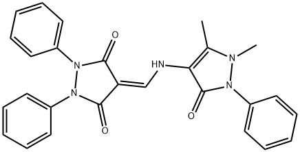 73972-68-6 3,5-Pyrazolidinedione, 4-((2,3-dimethyl-3-oxo-1-phenyl-4-pyrazolinyl)a minomethylene)-1,2-diphenyl-