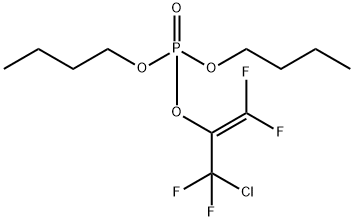 Phosphoric acid dibutyl 1-(chlorodifluoromethyl)-2,2-difluoroethenyl ester Struktur