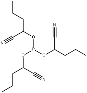 Phosphoric acid tris(1-cyanobutyl) ester Struktur