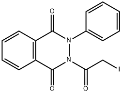 2-(2-iodoacetyl)-3-phenyl-phthalazine-1,4-dione,73972-90-4,结构式