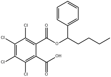 Tetrachlorophthalic acid hydrogen 1-(1-phenylpentyl) ester 结构式