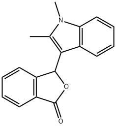 3-(1,2-Dimethyl-1H-indol-3-yl)phthalide 结构式