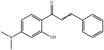 1-[4-(ジメチルアミノ)-2-ヒドロキシフェニル]-3-フェニル-2-プロペン-1-オン 化学構造式