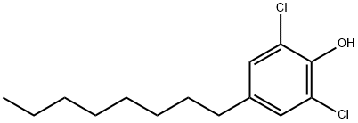 2,6-ジクロロ-4-オクチルフェノール 化学構造式