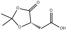 [(4S)-2,2-ジメチル-5-オキソ-1,3-ジオキソラン-4-イル]酢酸 化学構造式