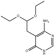 6-氨基-5-(2,2-二乙氧基乙基)-4-羟基嘧啶, 7400-06-8, 结构式