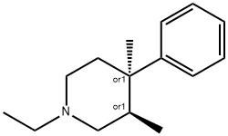 Piperidine, 1-ethyl-3,4-dimethyl-4-phenyl-, cis- (9CI) Structure