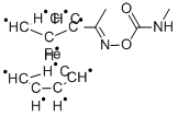 (1-((((Methylamino)carbonyl)oxy)imino)ethyl)ferrocene 结构式