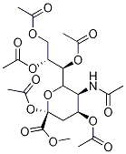 (1S,2R)-1-((2R,3S,4S,6R)-3-acetaMido-4,6-diacetoxy-6-(Methoxycarbonyl)tetrahydro-2H-pyran-2-yl)propane-1,2,3-triyl triacetate 化学構造式