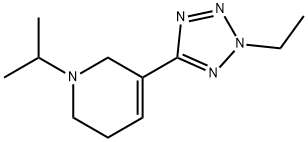 Pyridine, 3-(2-ethyl-2H-tetrazol-5-yl)-1,2,5,6-tetrahydro-1-(1-methylethyl)- (9CI) 结构式