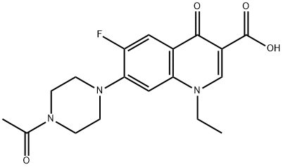 7-(4-ACETYLPIPERAZIN-1-YL)-1-ETHYL-6-FLUORO-4-OXO-1,4-DIHYDROQUINOLINE-3-CARBOXYLIC ACID Struktur