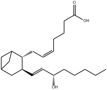 9ALPHA,11ALPHA-METHYLENE-15S-HYDROXY-11A-DEOXY-11A-METHYLENE-THROMBA-5Z,13E-DIEN-1-OIC ACID 结构式