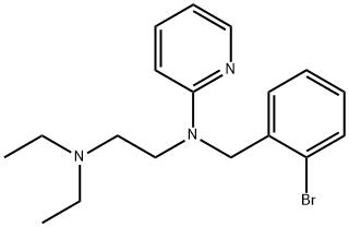 N-(o-ブロモベンジル)-N-(2-ジエチルアミノエチル)-2-ピリジンアミン 化学構造式