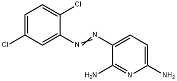 3-[(2,5-ジクロロフェニル)アゾ]-2,6-ピリジンジアミン 化学構造式