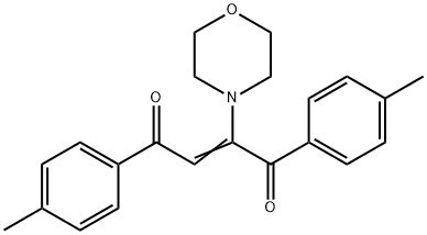 4-[1,2-ジ(p-トルオイル)エテニル]モルホリン 化学構造式