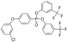 [4-(3-Chlorophenoxy)phenyl]phosphonic acid bis[3-(trifluoromethyl)phenyl] ester Structure