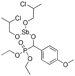 [[[Bis(2-chloropropoxy)stibino]oxy](4-methoxyphenyl)methyl]phosphonic acid diethyl ester 结构式