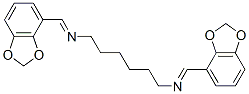 N,N'-ビス(2,3-メチレンジオキシベンジリデン)-1,6-ヘキサンジアミン 化学構造式